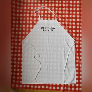 Free with $20+ purchase🍭White adult YES CHEF" apron